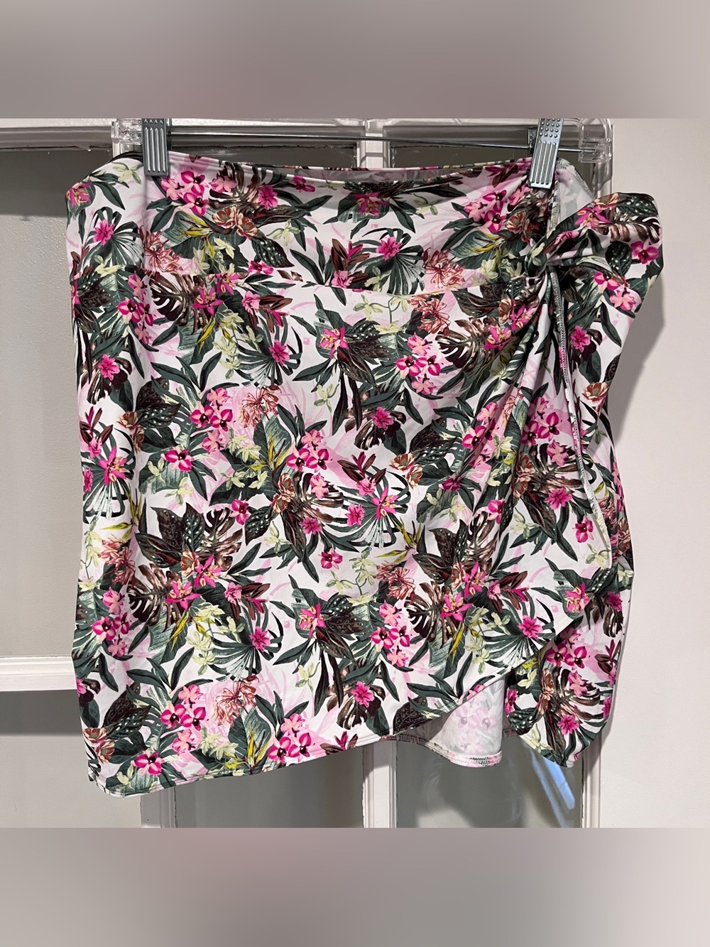 Victorias Secret Swim Cover Up Skirt Sarong Tropical Floral Beach Sz XL / XXL